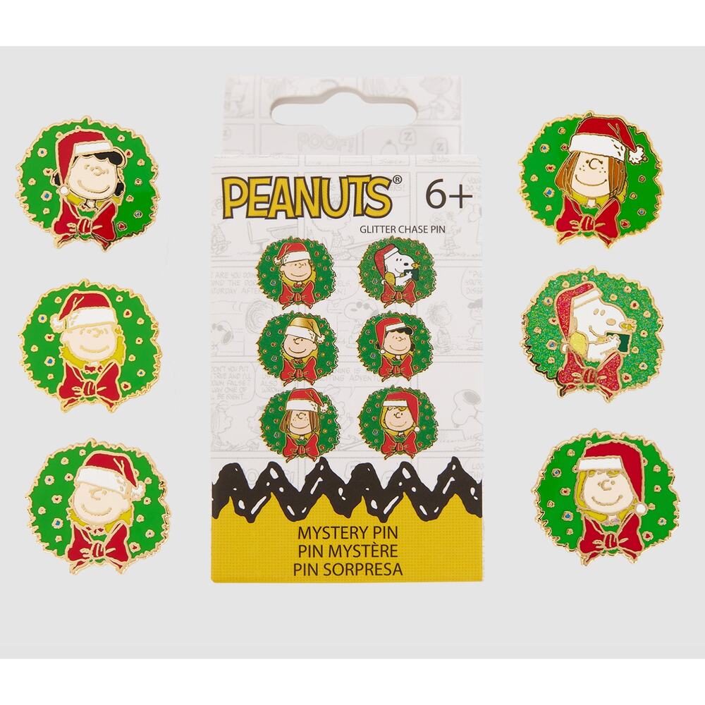 Loungefly Peanuts Snoopy & Gang Holiday Wreath Mystery Box Pin | NIB